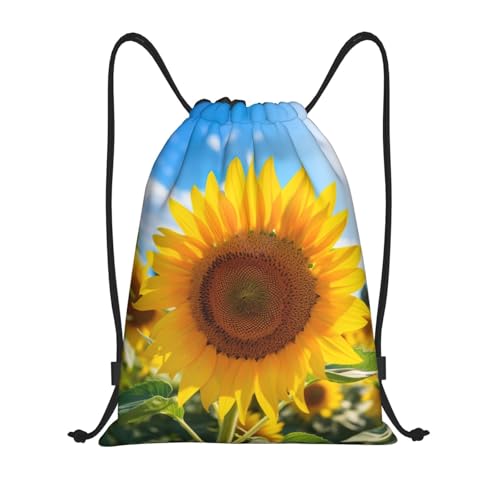 Sunflower garden3 print Drawstring Bag Sack Gym Bag Ditty Bag for Gym Traveling, Hiking, Yoga, Shopping for Adult