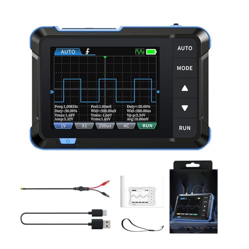 Jotekonoby DSO153 Oscilloscope numérique portable avec générateur de signal intégré, bande passante de 1 m, taux d'échantillonnage de 5 MS/s pour test de circuit électronique et dépannage (A)