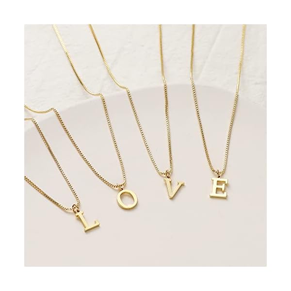 Foxgirl Gold Initial Necklaces for Women Girls, Dainty Gold Letter Necklace Tiny A-Z Pendant Choker Necklace Trendy Cute Personalized Monogram Name Necklace Gold Jewelry Necklace for Teen Girls Gift - Image 8