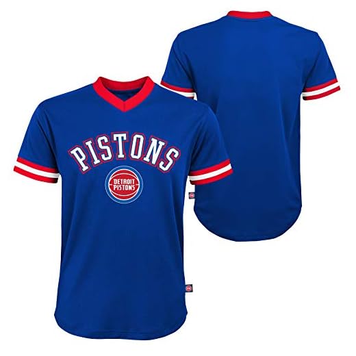 NBA Youth Boys (8-20) Short Sleeve Mesh Fashion Top, Detroit Pistons X-Large (18-20)