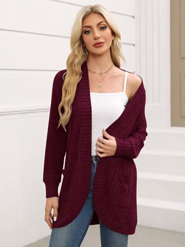 Image of BELAROI Women Plus Size Cardigan Sweater Fall Outfit