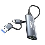 Tarjeta de Captura de Video HDMI 4K@30Hz/1080P@60Hz, Dispositivo de transmisión USB 3.0 y Type-C para Juegos/difusión en Vivo, aleación de Aluminio.