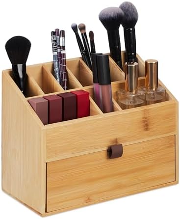 Relaxdays Organizador Cosméticos, Caja Almacenamiento Maquillaje ...