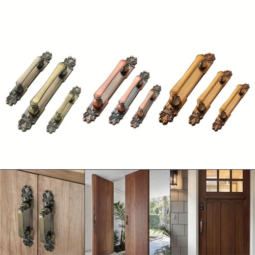 Poignée de porte push-pull en aluminium bronze pour armoire intérieure - 3