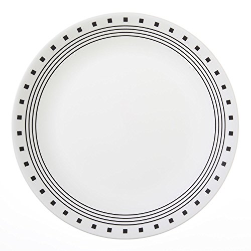 Corelle Livingware City Block 10-1/4" Dinner Plate (Set of 8),Dotted