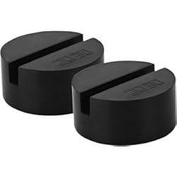 Tipos De Gatos Hidraulicos Para Coches DEDC Bloque de Goma Redondo Protector para Gatos de Carretilla Goma con Ranura para Elevadores Gatos Protección de Vehículos 75mm de Diámetro 35mm de Altura Color Negro (75x35mm)