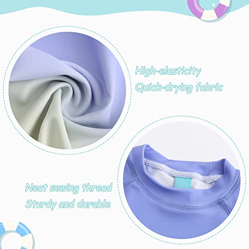 Girls Rash Guard Swimsuits UPF 50+ Sun Protective Bathing Suit for Kids Girls Short Sleeve Swim Shirts 3-16 Years4