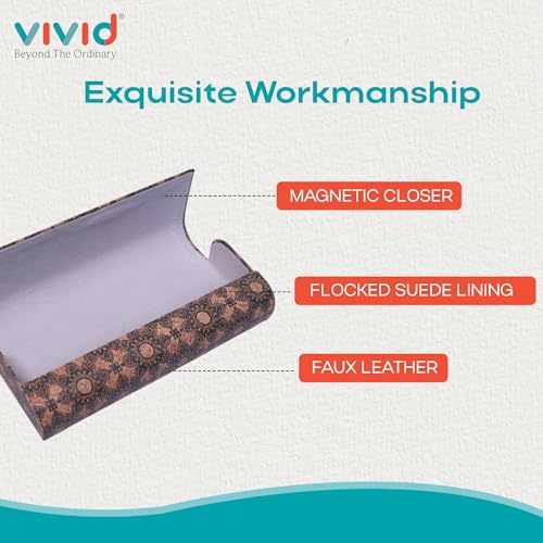 Image of VIVID Unisex Specs Magnetic Eyewear Dabbi Faux Leather Hard Case Cover