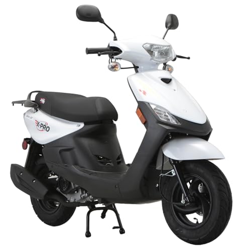 Image of X-PRO Bora 50cc Gas Moped Scooter for Adults - Automatic Transmission, 4‑Stroke Engine, Street Legal with Headlight, Rear Trunk, Front /Rear Suspension & DOT Tires