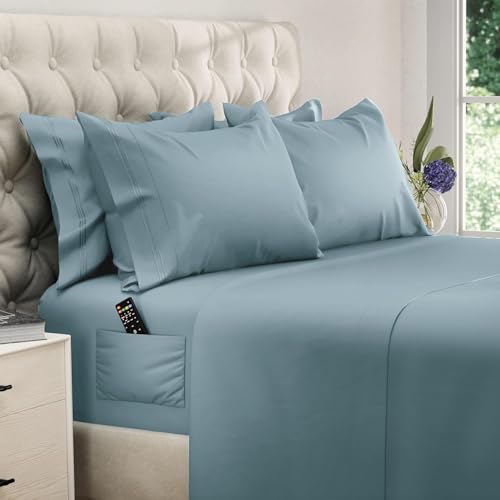Image of DREAMCARE California King Sheet Sets - 6 pcs Breathable Cooling Sheets