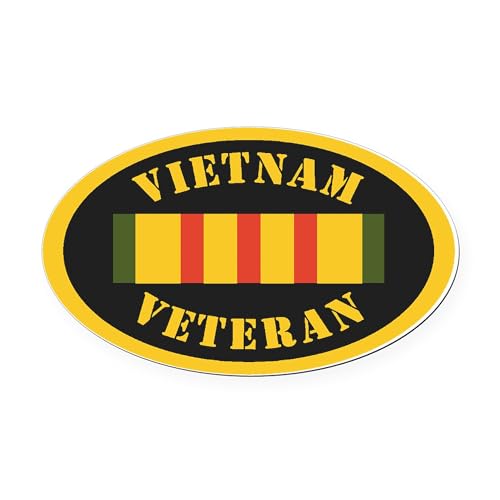 CafePress Vietnam Veteran Euro Oval Car Bumper Magnet