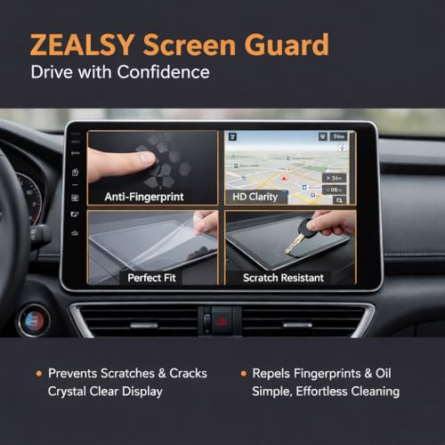 Image of Compatible For Tata Nexon EV Screen Guard | 7 Inch Infotainment Display / 7Inch Instrument Cluster /Steering /AC Console CREATIVE PLUS | 2025-2026 Facelift Protector (7 Inch Pack Of 3)