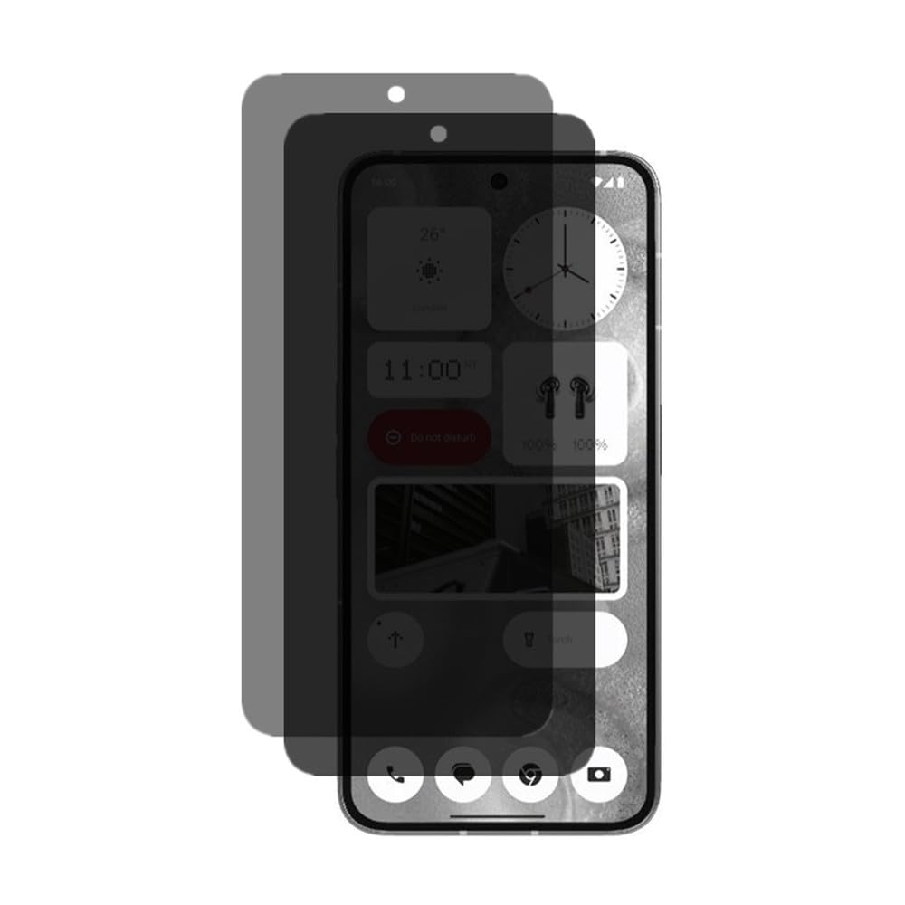 2 PCS Privacy Screen Protector for Nothing Phone (2) Tempered Glass Protective Film 9H-Hardness Anti-Scratch Anti-Peeping Case Friendly (Anti-Spy)