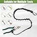 24 Pcs Tool Lanyard, Safety Tool Tether Standard Length, Lanyards for Hand Tools, Weight Limit 9KG/19.8LBS, Adjustable Tether with Screw Lock Buckle, Shock Cord Stopper and Retractable Loop End