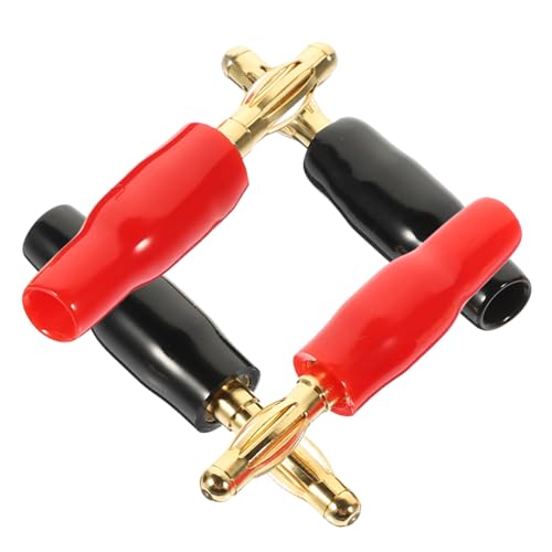 TOKIDNY 4個 金メッキバナナプラグオーディオコネクター 高耐久低抵抗アンプ接続用スピーカーケーブル端子 赤黒各装備