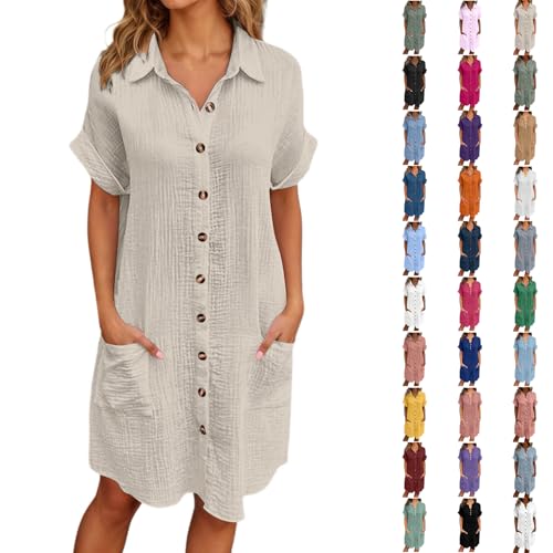 Robe fluide midi à manches courtes pour un confort optimal en été