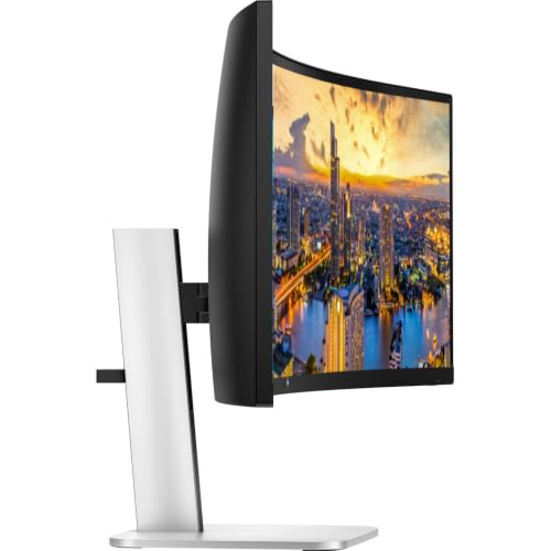 Image of HP Series 5 Pro 549pm 49 inch DQHD Curved Ultrawide Video Conferencing Monitor | LED Backlight, 165Hz Refresh Rate, (5120 x 1440), USB Hub, Mount Compatible, MK670 Wireless Keyboard & Mouse, Gel Pad