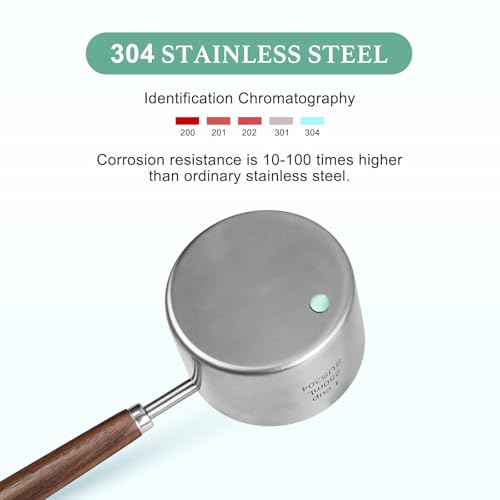 Haustier Löffel-Messbecher, Edelstahl Messbecher, abgestufter Löffel Messbecher, Katze, Hunde Löffel Messbecher, stabiles Edelstahl-Design, ideal zum genauen Abmessen von Nass und Trockenfutter