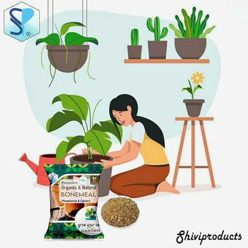 Shiviproducts organic Bone Meal fertilizer for plants home gardening (450gm) as Natural NPK 3-15-0 | Essential organic phosphorous supplement