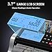 PONNOR Money Counter Machine with Value Count, UV/MG/IR/MT/DD Counterfeit Bill Detection, Dollar Euro Cash Counter with Count/Add/Batch/Auto Modes, External LCD Display