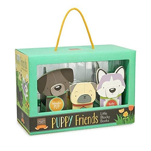 Kathy Ireland 3-Piece Lil Blocky Books Set, Puppy Friends