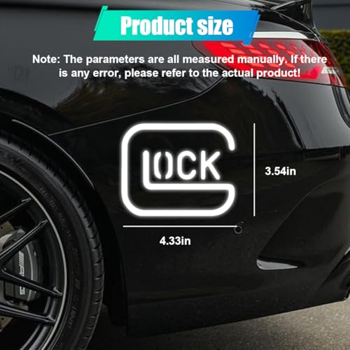 Image of Safe Action Gun Car Sticker Decal, Pistol Perfection Vinyl Waterproof Sticker, Military Veteran Truck Bumper Decal for Locker, Fridge, Mailbox, Laptop, Water Bottle (Reflective White)