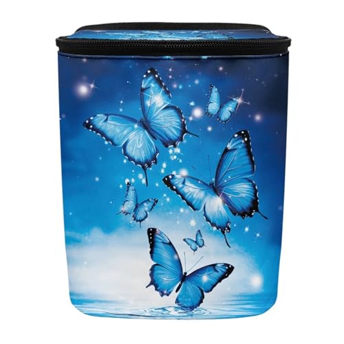 Cubo de basura azul para coche que evita manchas en la tapicería bolsa trasera para viajes