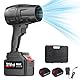 JIMACRO Turbo Jet Blower, Tragbar Auto Trockner Gebläse mit Ladegerät & 2*Akku Turbo Fan Jet Blower für Schneeräumung, Staubbeseitigung, Trocknung