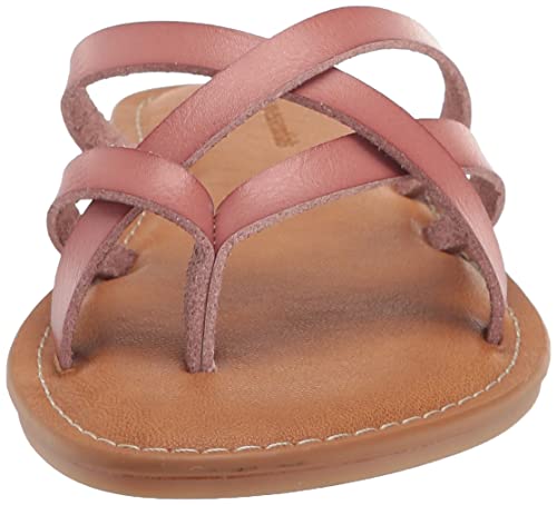 Amazon Essentials Women's Strappy Slide Flat Sandal, Dusty Rose, 8 #TOP1