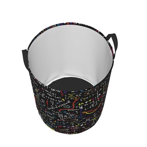 Panier à linge panier pour le rangement de couvertures haut à motif mathématique