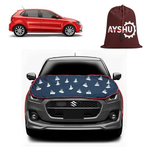 Image of AYSHU Dustproof Car Protection with Spikes for Dogs Compatible with Volkswagen Polo GT | Anti-Scratch Bonnet Guard | Heavy Duty Waterproof & UV Resistant Car Body Cover, Black