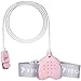 3in1 Bed Child Rechargeable Bedwetting Alarm Enuresis Urine Detection Loud Sound and Strong Vibration for Bedwetters Deep Sleepers, Potty Training for Boys Girls Kids(Pink)