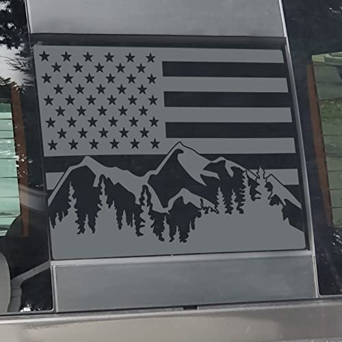 Image of Zhizhong Rear Middle Window American Flag Decals Fits Tacoma 2005-2015