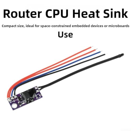Controlador de velocidad del ventilador con capacidad de detección de temperatura para ventiladores de 5 V y 12 V CC para enrutador de CPU y refrigeración electrónica de perfil bajo (12 V) - imagen 2