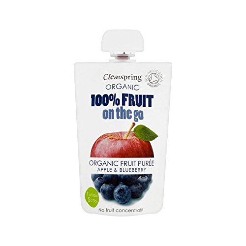 Clearspring Organic Fruit Puree Apple & Blueberry 100g - Pack of 4