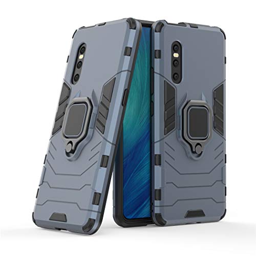 Compatible avec Vivo X27 Coque, Anneau de Support Téléphone Voiture Magnétique Bague 360 Étui de Protection pour Vivo X27 (Bleu Marine) Cover
