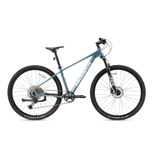 Manegevolezza 29er e Grip Senza Compromessi: I copertoni antipuncture 29x2,2 pollici combinano un battistrada a doppio strato: una scanalatura centrale compatta per rotolamento rapido su asfalto e tacchetti laterali per tenuta affidabile su fango e ghiaia. Uno strato antipunctura protegge efficacemente da spine e terreno tagliente. Ruote grandi superano radici e rocce senza sforzo assicurando scorrevolezza e stabilità, specialmente per ciclisti alti