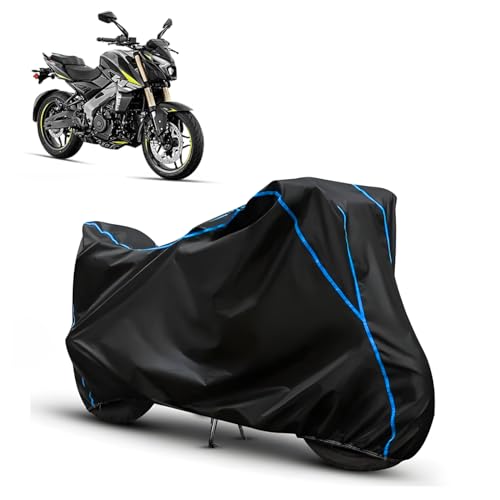 Image of Water Resistant Bike Cover for Bajaj Pulsar NS 400 | All Weather UV & Heat Resistant, Dustproof, Triple Stitched, Windproof Elastic Bottom