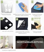 EONAZE Spiegel Kleben Spiegelfliesen Selbstklebende, Klebespiegel für Schrank, Glas 35x35 HD Dekorative Wandspiegel Wand Spiegel zum Aufkleben DIY Ganzkörperspiegel Türspiegel (4 Stück, 35x35cm) – Ansicht 6