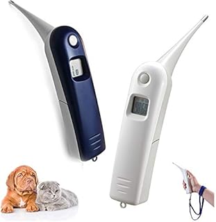 Aurynns Pet Thermometer Dog Thermometer, Fast Digital Veterinary Thermometer, Pet Thermometer for Dogs, Cats, Horse,Cattle, Pigs,Birds, Sheep.C/F Switchable (Blue)