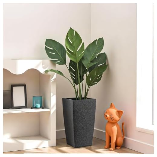 TrustBasket Garden Glow Pot 18 Inch Unbreakable Polymer Pot | UV Protected Flower Pot for Living Room, Balcony, Garden | Lightweight Pots | Indoor Pots for Home | Decorative Planter for Home Decor