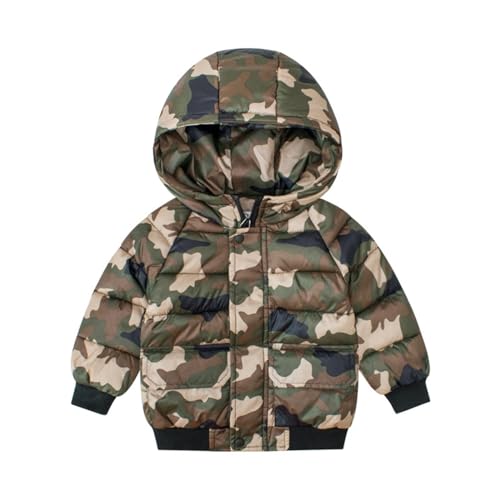 Toddler Outdoor Breathable Long Sleeve Zip Jacket Camouflage Thick Coat Winter Outdoor Wear Kids Warm Kids Snow