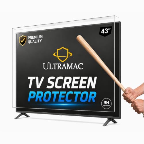 Image of ULTRAMAC 43 inch 3mm Acrylic TV Screen Guard | 9H Hardness | Scratch & Splash Resistant | ISO Certified Protection with Ultra HD Clarity
