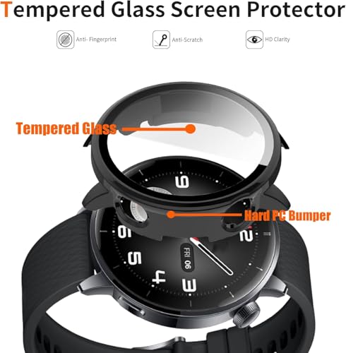 Funda para OnePlus Watch 3 de 43mm con cristal templado transparente 6