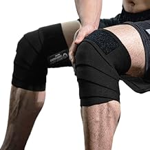 TAVIEW Knee Wraps 1 Pair, Knee Support for Squats, Weightlifting, Powerlifting, Leg Press, and Cross Training - Flexible 72 inch for Men & Women