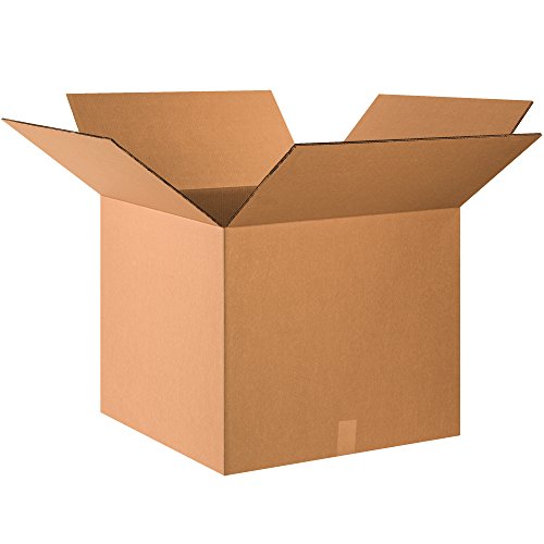 Image of Box USA 10 Pack of Heavy-Duty Double Wall Corrugated Cardboard Boxes, 24 inch L x 24 inch W x 20 inch H, Kraft, Shipping, Packing and Moving