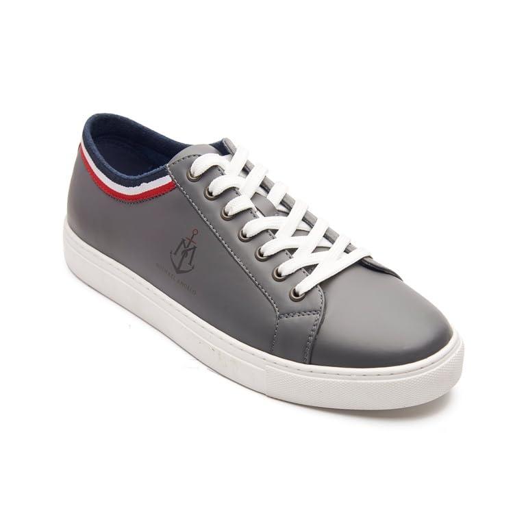 Michael Angelo Synthetic Leather Party Sneakers Boys Grey Lace Ups Casual Shoes for Men (B0CN2Y1ZQ3) Amazon Price History, Amazon Price Tracker