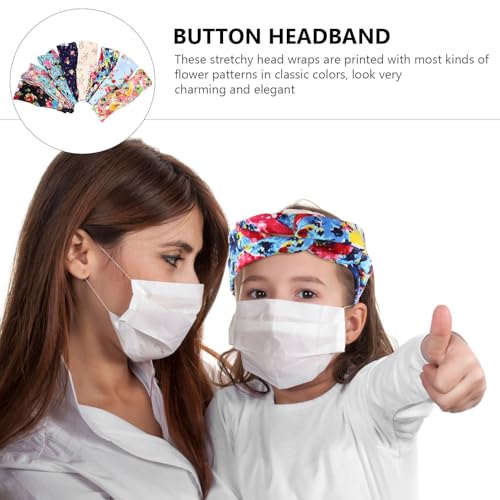 Diademas de algodón floral Cabilock para deporte yoga y uso cómodo de mascarillas de mujer 7