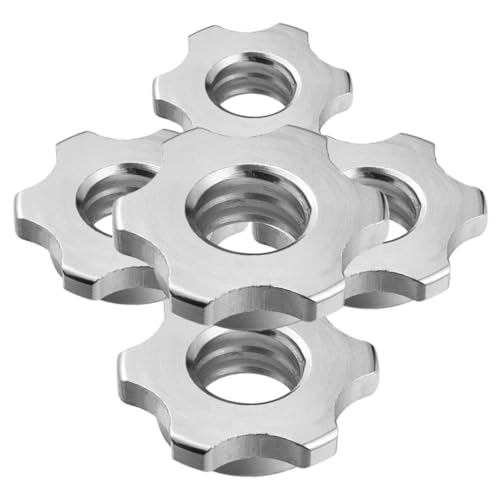 PRETYZOOM 5pcs Slip Dumbbell Barbell Collars Hexagonal Nut Buckles for Secure Cast Construction Easy Installation and Removal Stability During Use