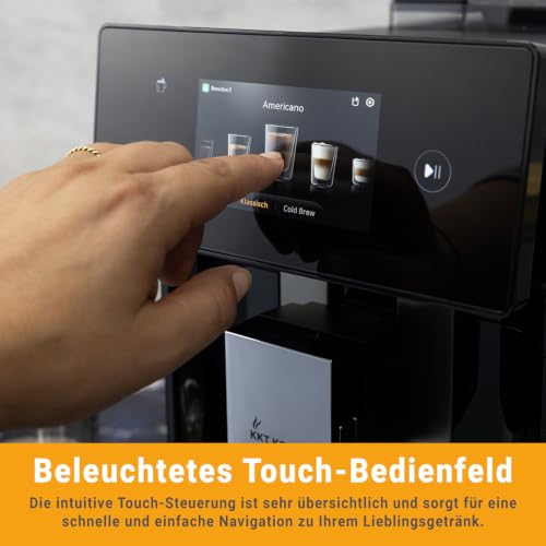 KKT KOLBE Pro Kaffeevollautomat mit Milchbehälter, Milchschaumdüse und Zubehör, 2 Tassen Funktion, 15 Bar, 7-stufiges Mahlwerk… – Ansicht 3